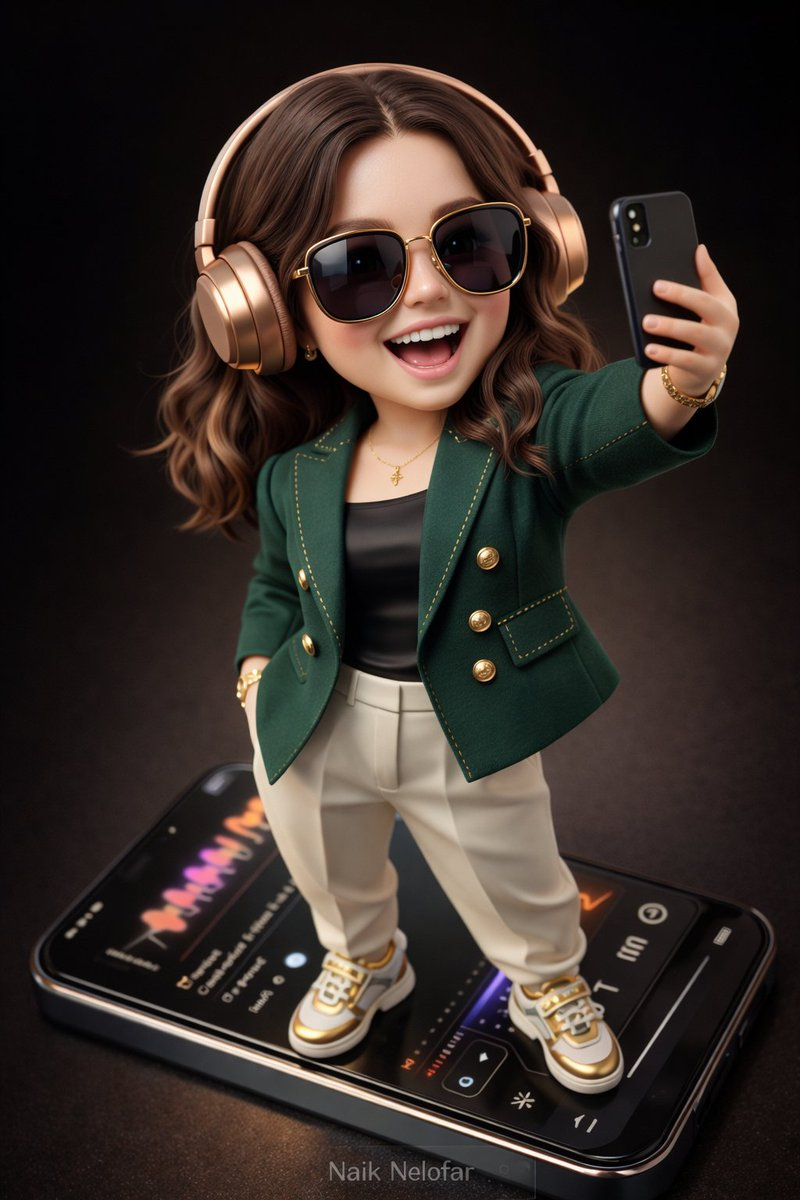 Whisk AI (whisk-ai.co) prompt example: Collectible chibi portrait