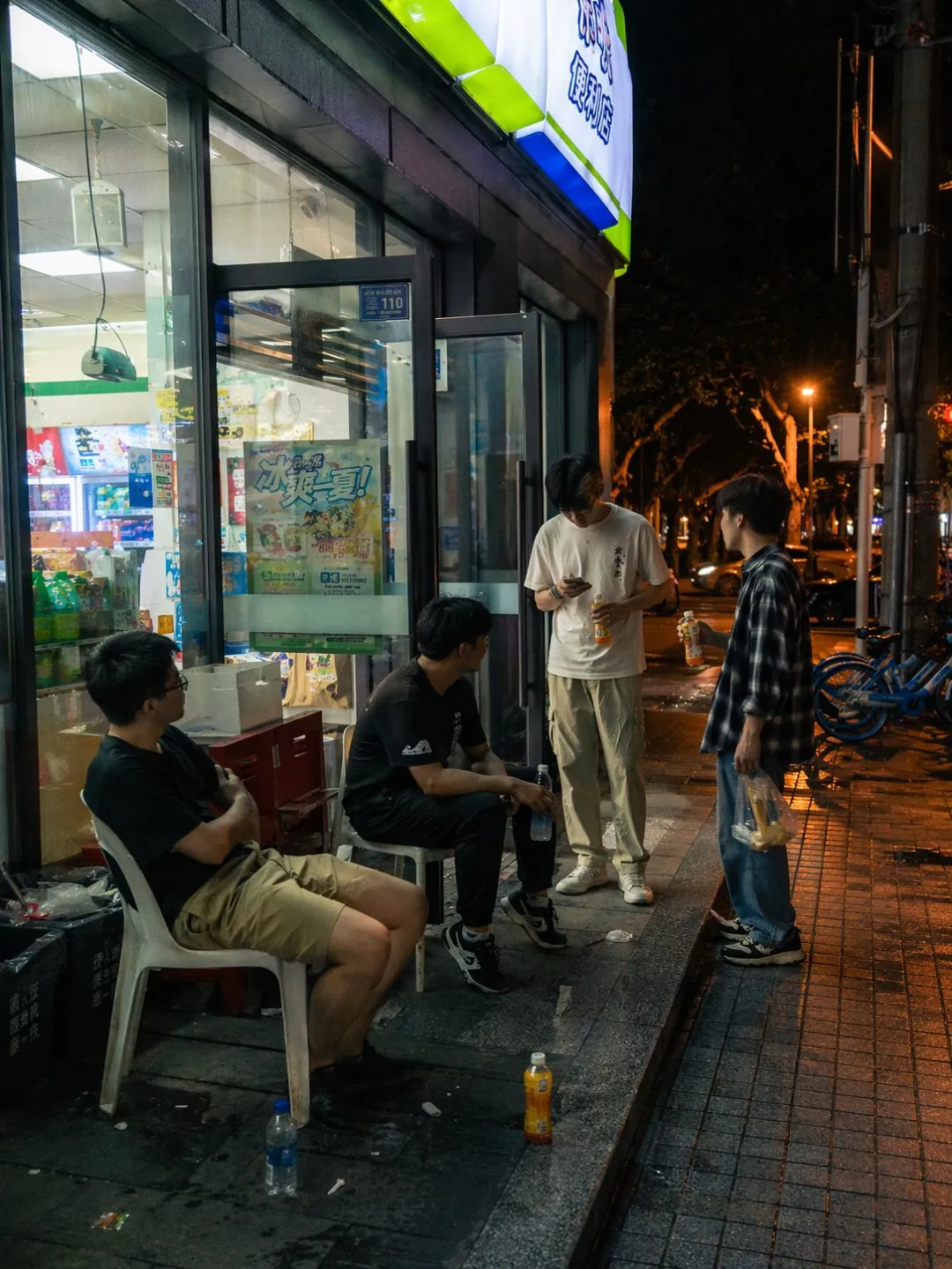 Whisk AI (whisk-ai.co) prompt example: Convenience Store Night Scene