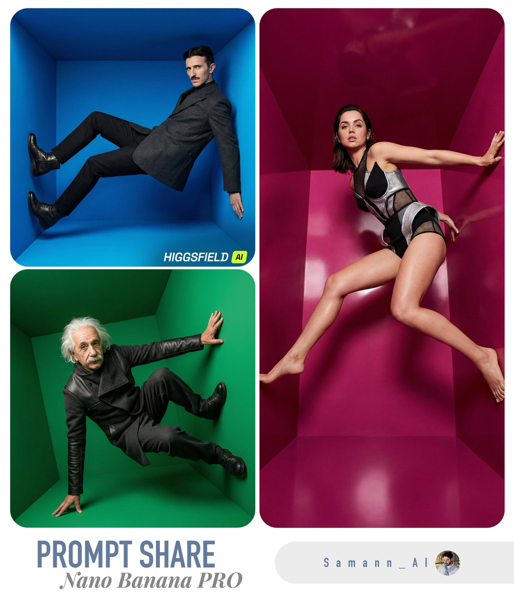 Whisk AI (whisk-ai.co) prompt example: Geometric color-box fashion