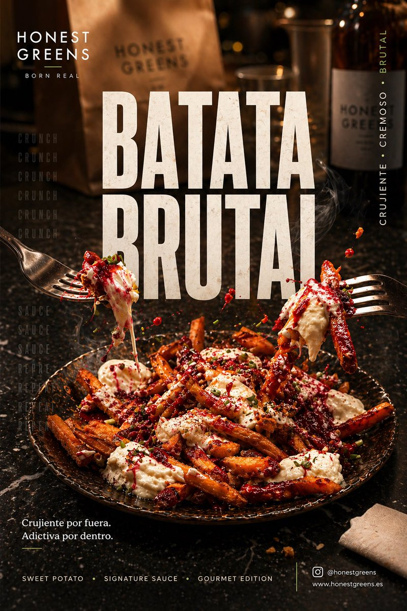Whisk AI (whisk-ai.co) prompt example: Gourmet social campaign poster