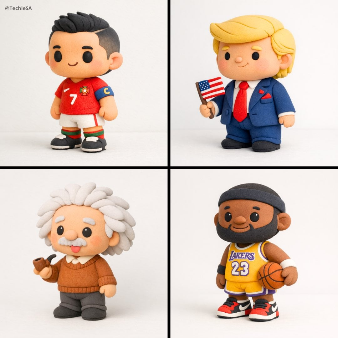 Whisk AI (whisk-ai.co) prompt example: Polymer clay character