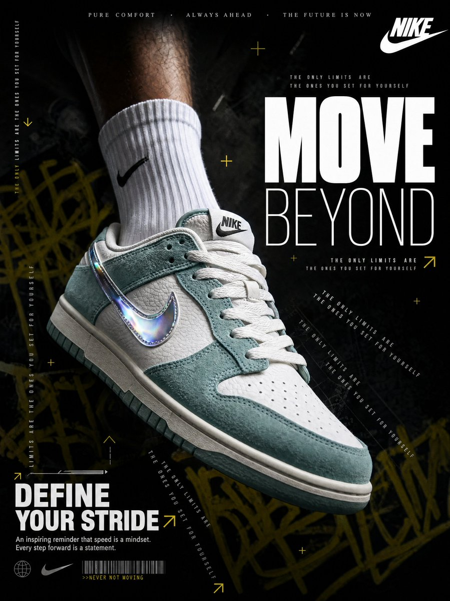 Whisk AI (whisk-ai.co) prompt example: Dark sneaker editorial