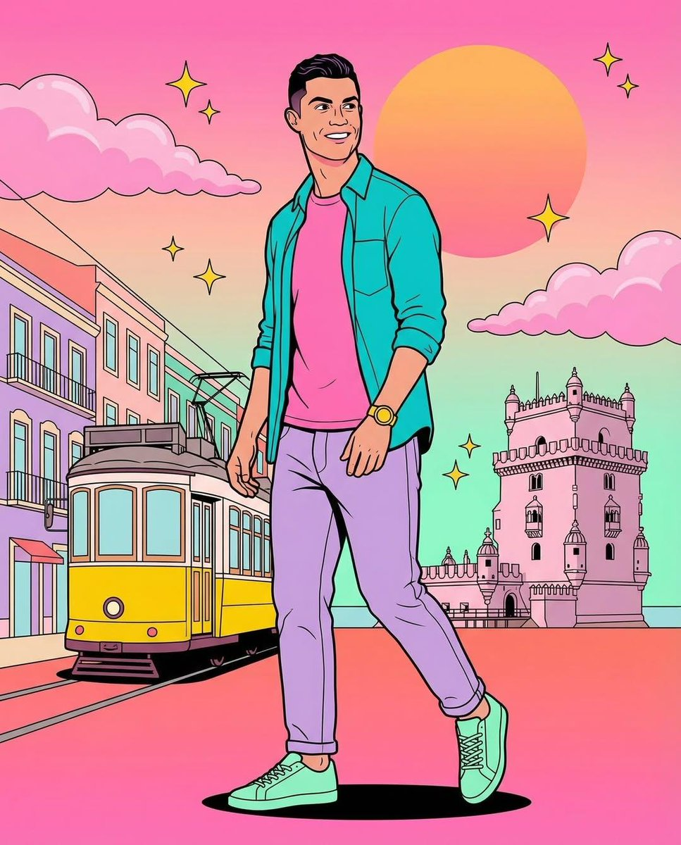 Whisk AI (whisk-ai.co) prompt example: Vibrant eighties pop-art portrait