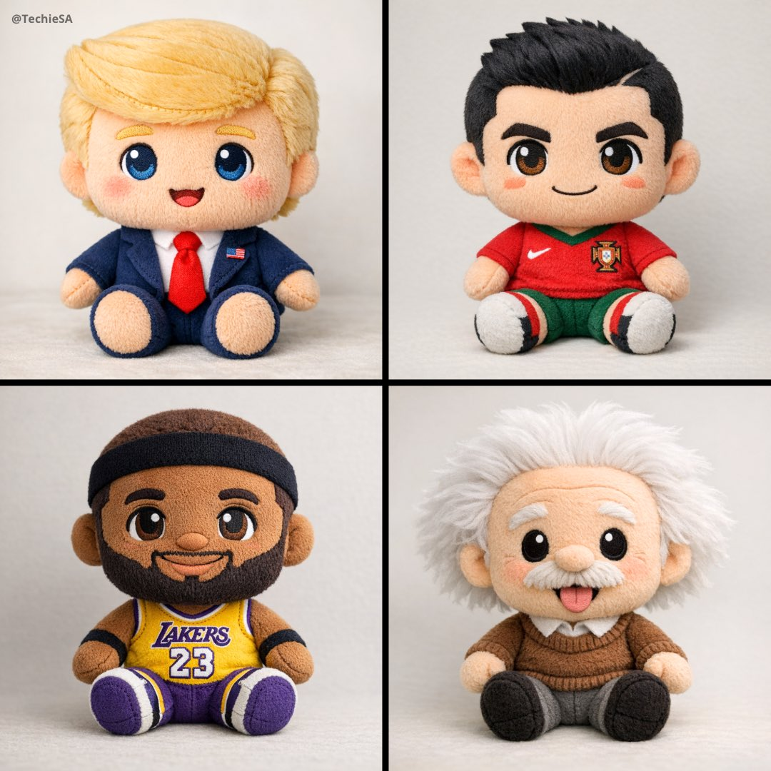 Whisk AI (whisk-ai.co) prompt example: Soft plush character design