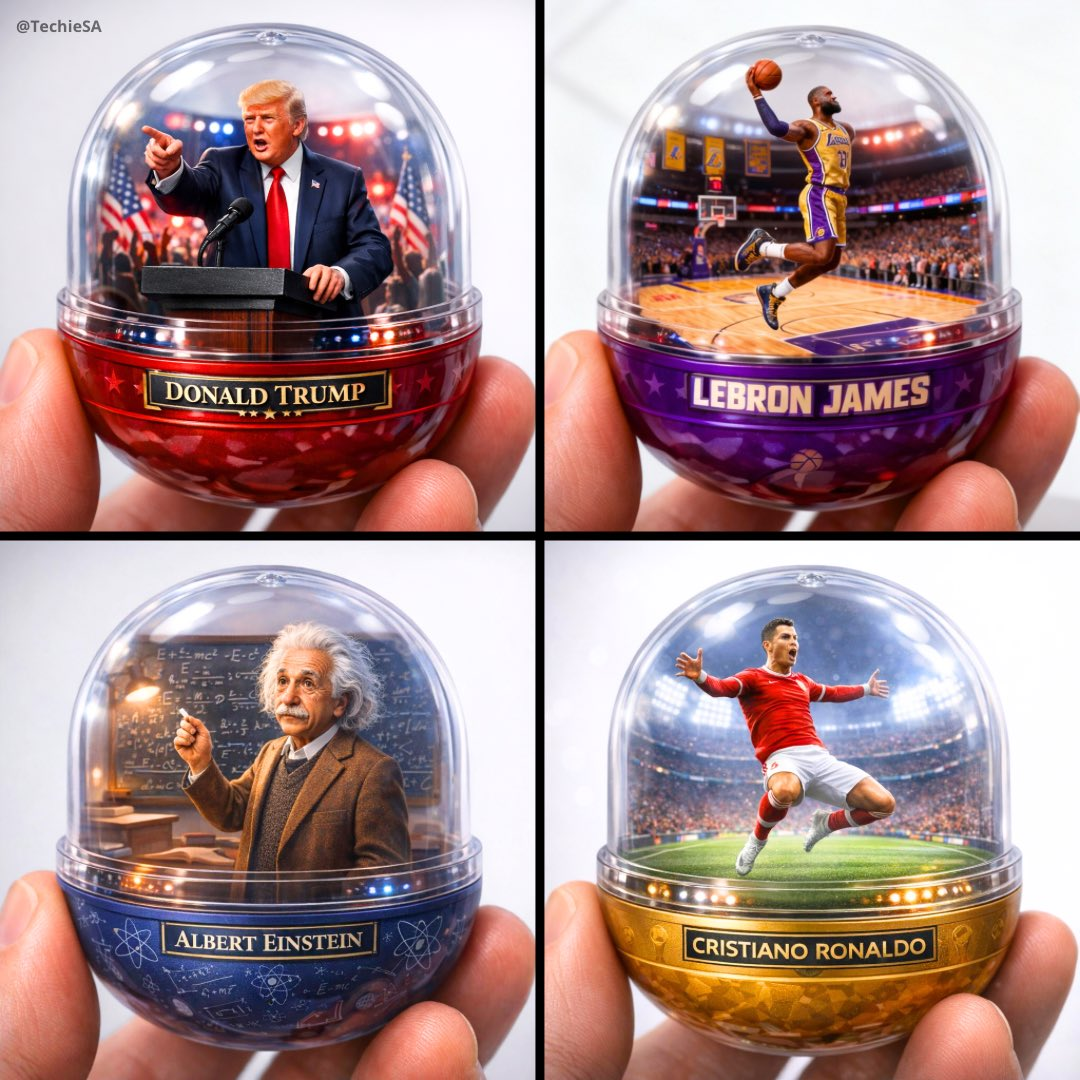 Whisk AI (whisk-ai.co) prompt example: Gashapon capsule character diorama