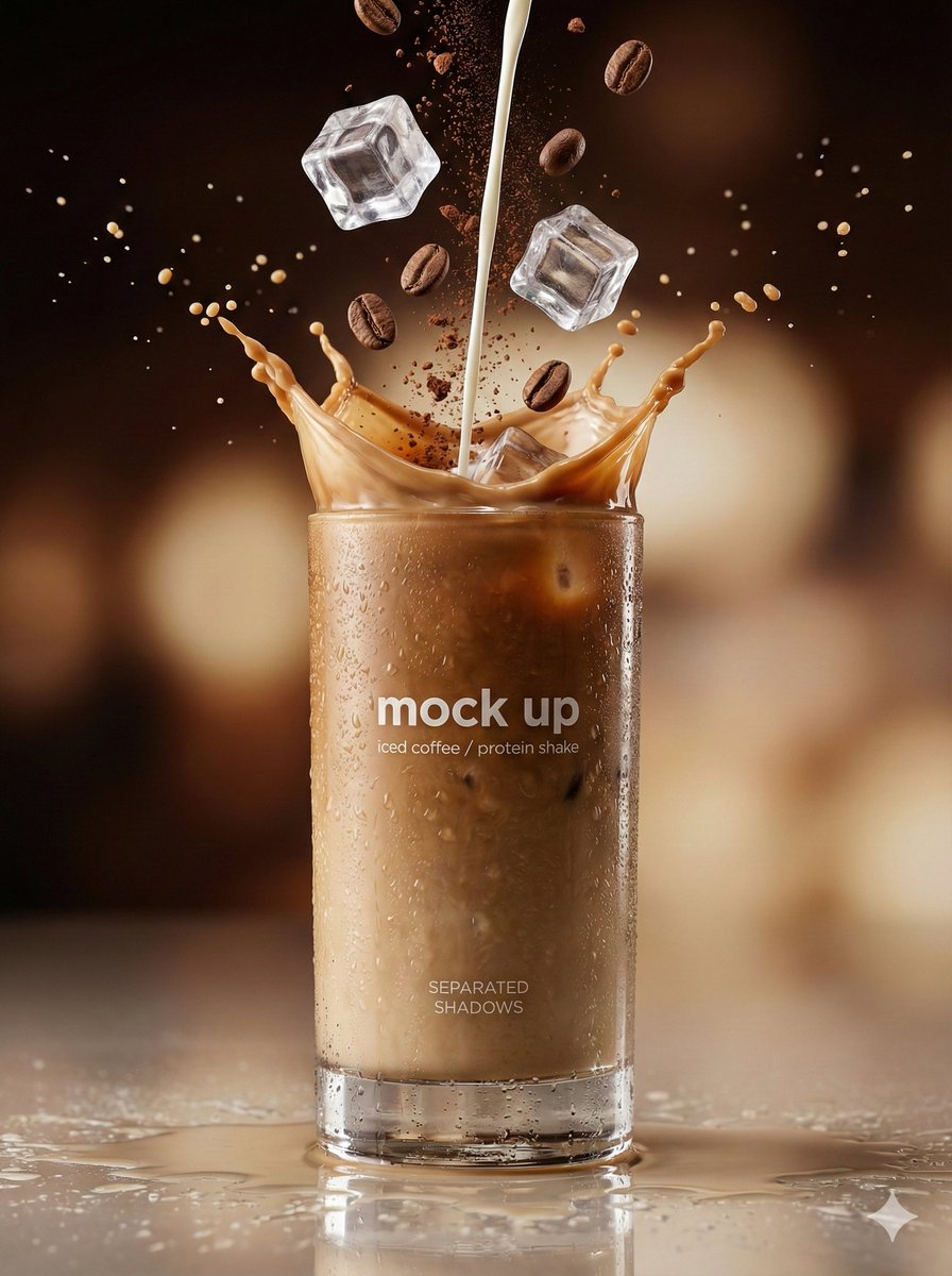 Whisk AI (whisk-ai.co) prompt example: Commercial beverage photography