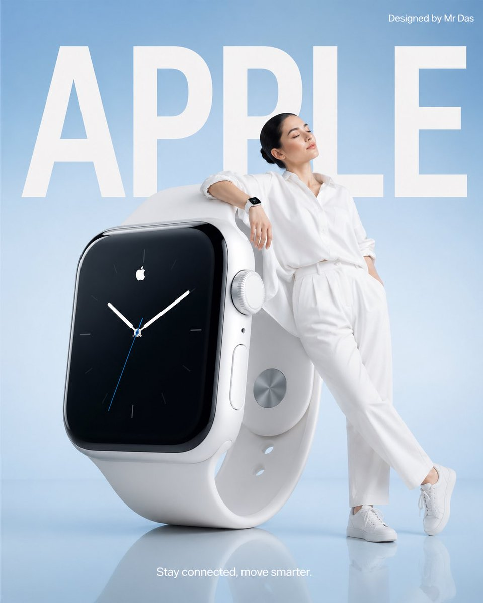 Whisk AI (whisk-ai.co) prompt example: Oversized smartwatch advertisement