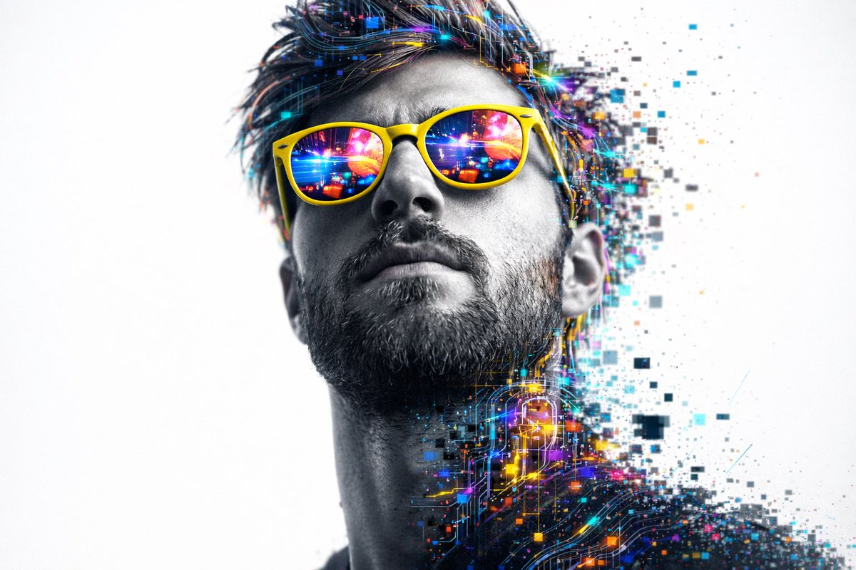 Whisk AI (whisk-ai.co) prompt example: Low-angle identity portrait