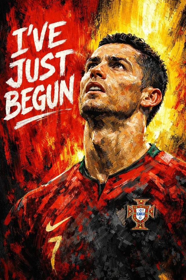 Whisk AI (whisk-ai.co) prompt example: Textured footballer painting