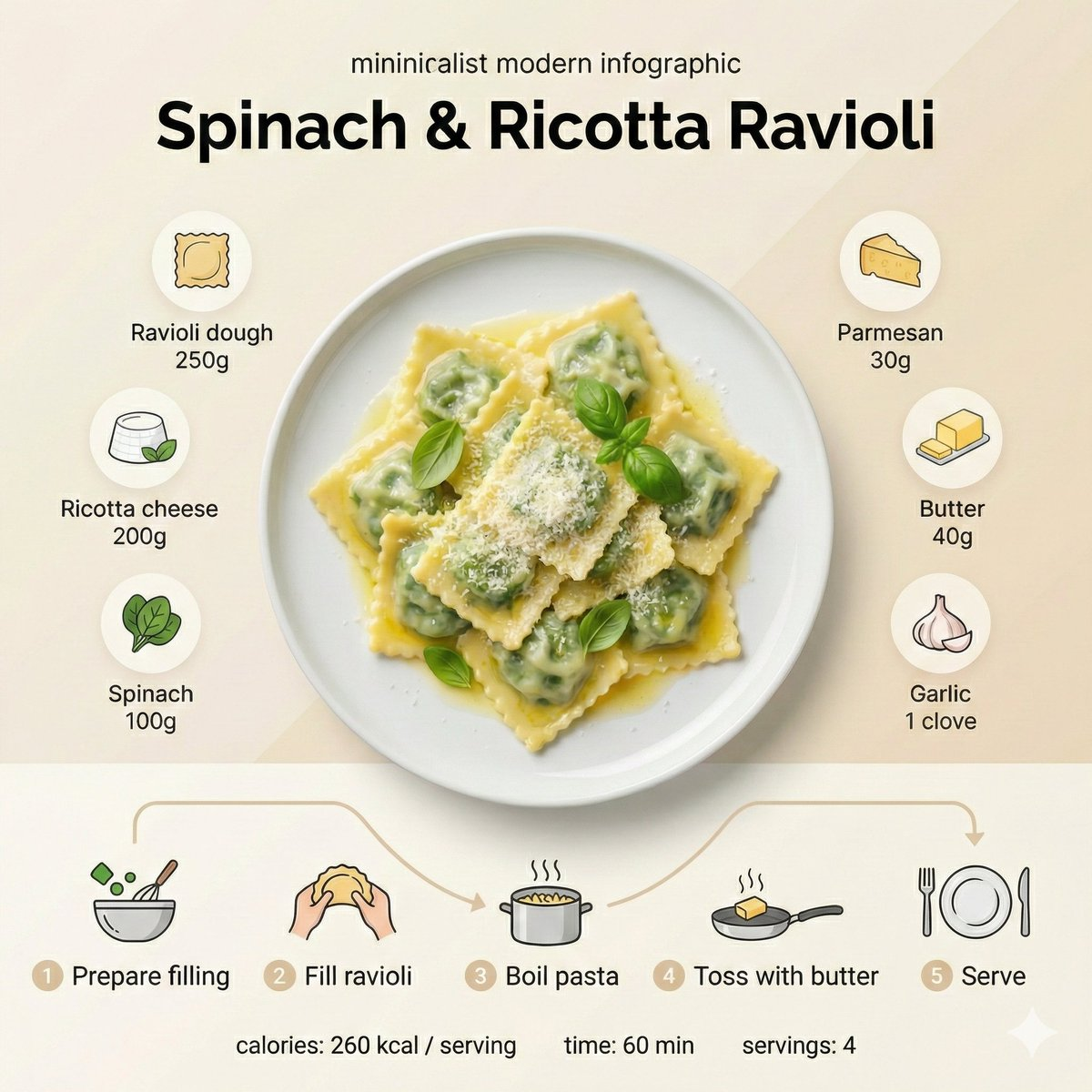 Whisk AI (whisk-ai.co) prompt example: Scandinavian recipe infographic