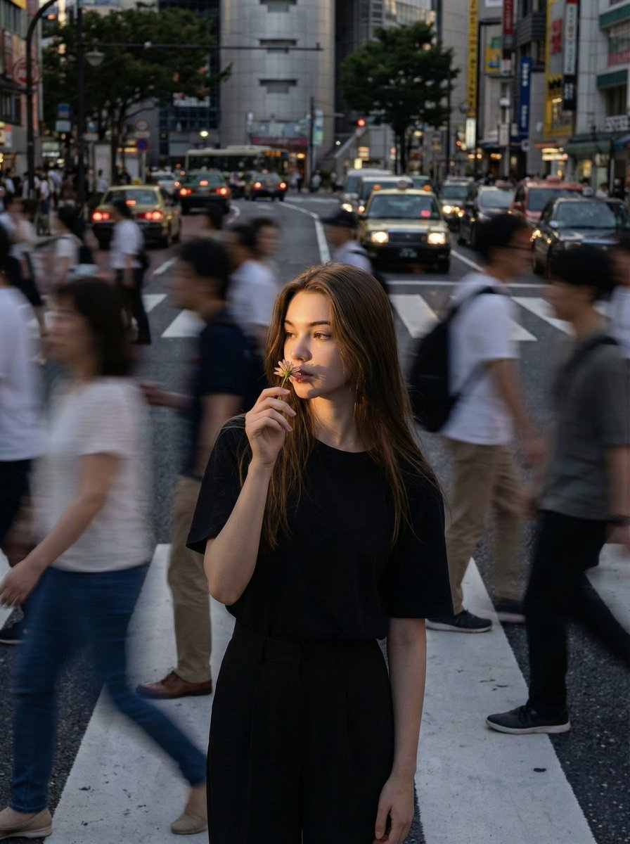 Whisk AI (whisk-ai.co) prompt example: Documentary street portrait
