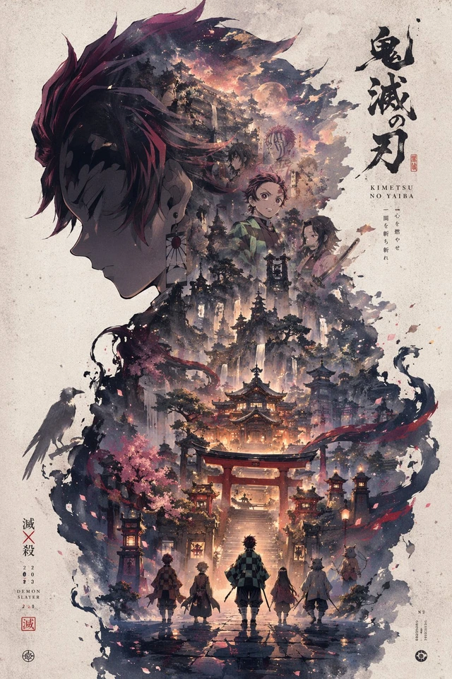 Whisk AI (whisk-ai.co) prompt example: Silhouette Universe Narrative Poster