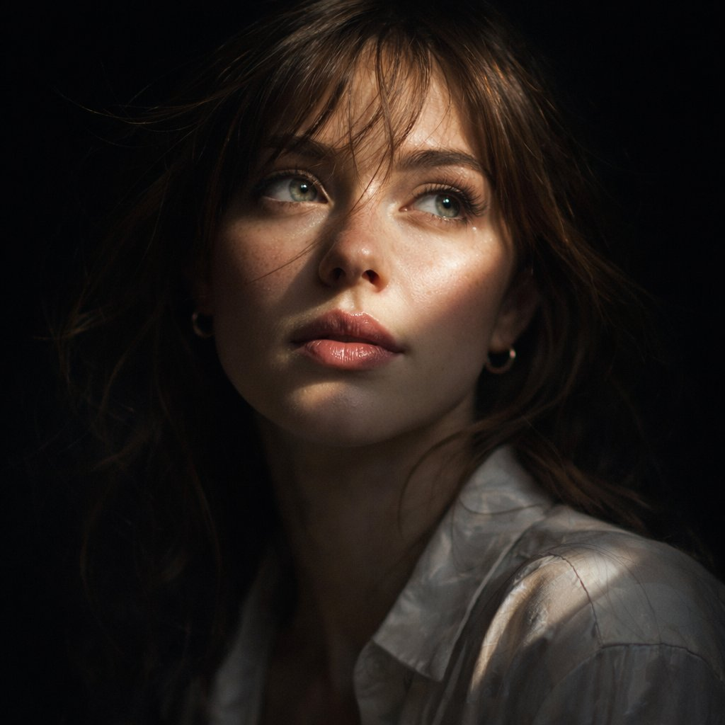 Whisk AI (whisk-ai.co) prompt example: Sunbeam cinematic portrait