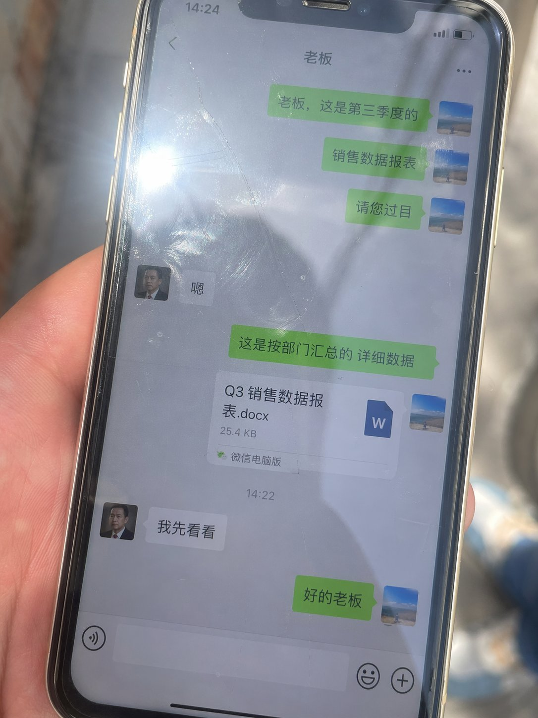 Whisk AI (whisk-ai.co) prompt example: WeChat Chat Interface Smartphone Photo
